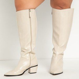 ELOQUII Glimmer Embossed Snake Boot - Wide Calf